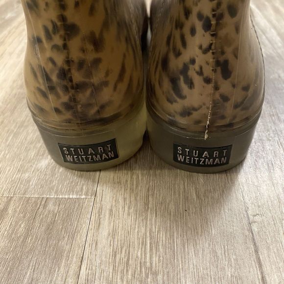 Stuart Weitzman Brown Snake Print rain Boots - Picture 11 of 15